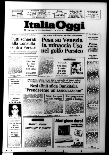 Italia oggi : quotidiano di economia finanza e politica